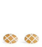 Sterling Silver and Enamel Cufflinks