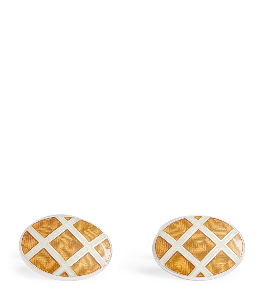 Deakin & Francis sterling silver enamel cufflinks, UK version