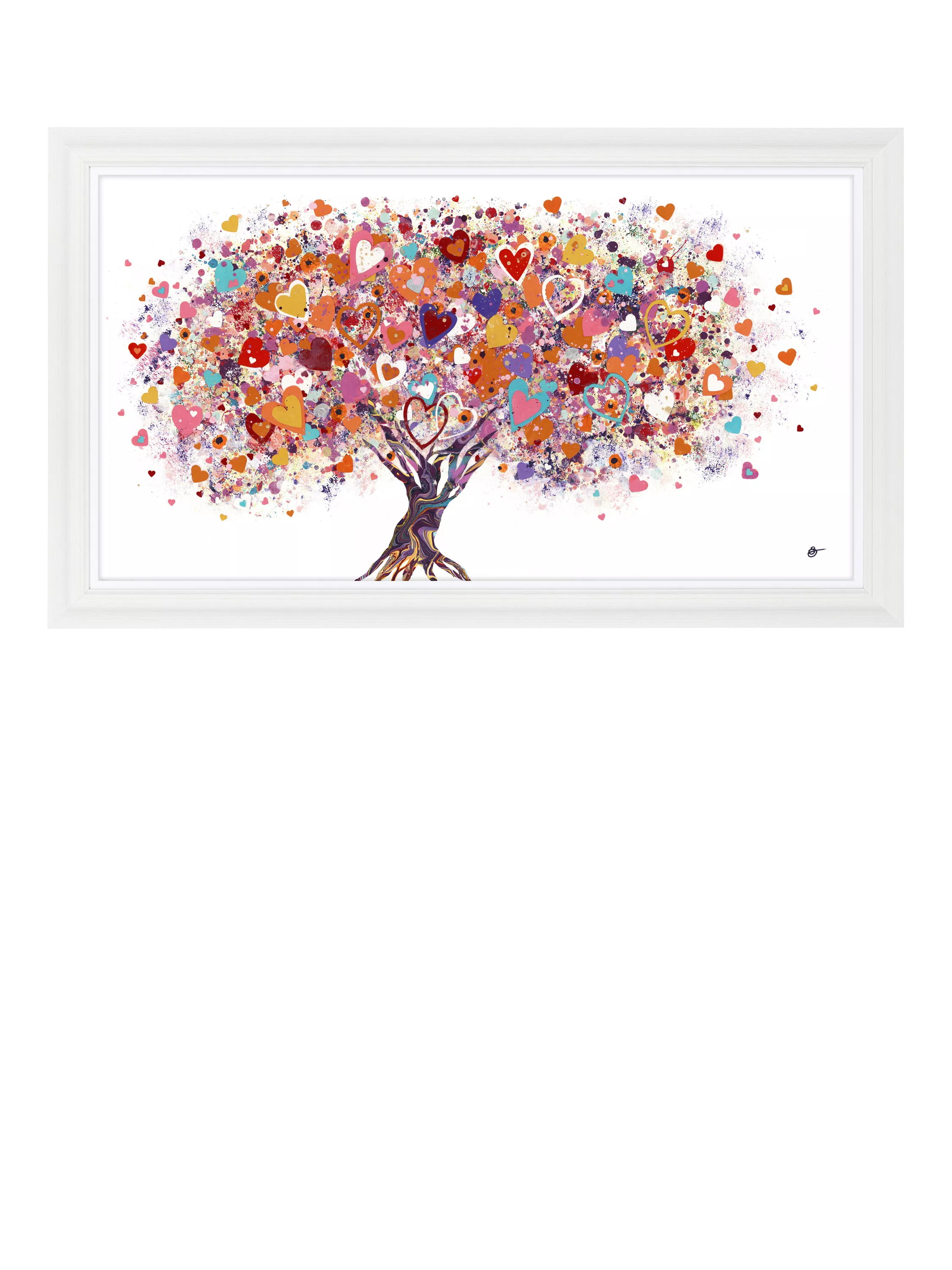 John Lewis Sara Otter Tree of Hearts framed print 71x121cm - British product
