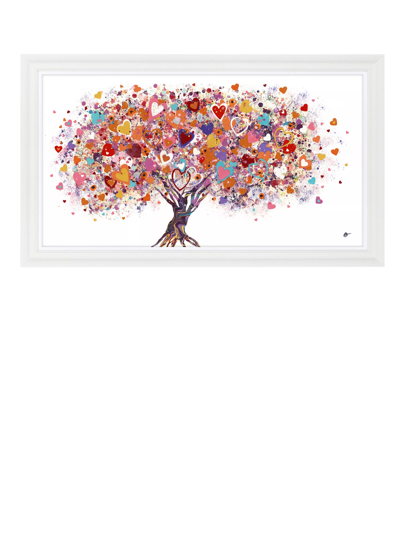 John Lewis Sara Otter Tree of Hearts framed print 71x121cm - British product
