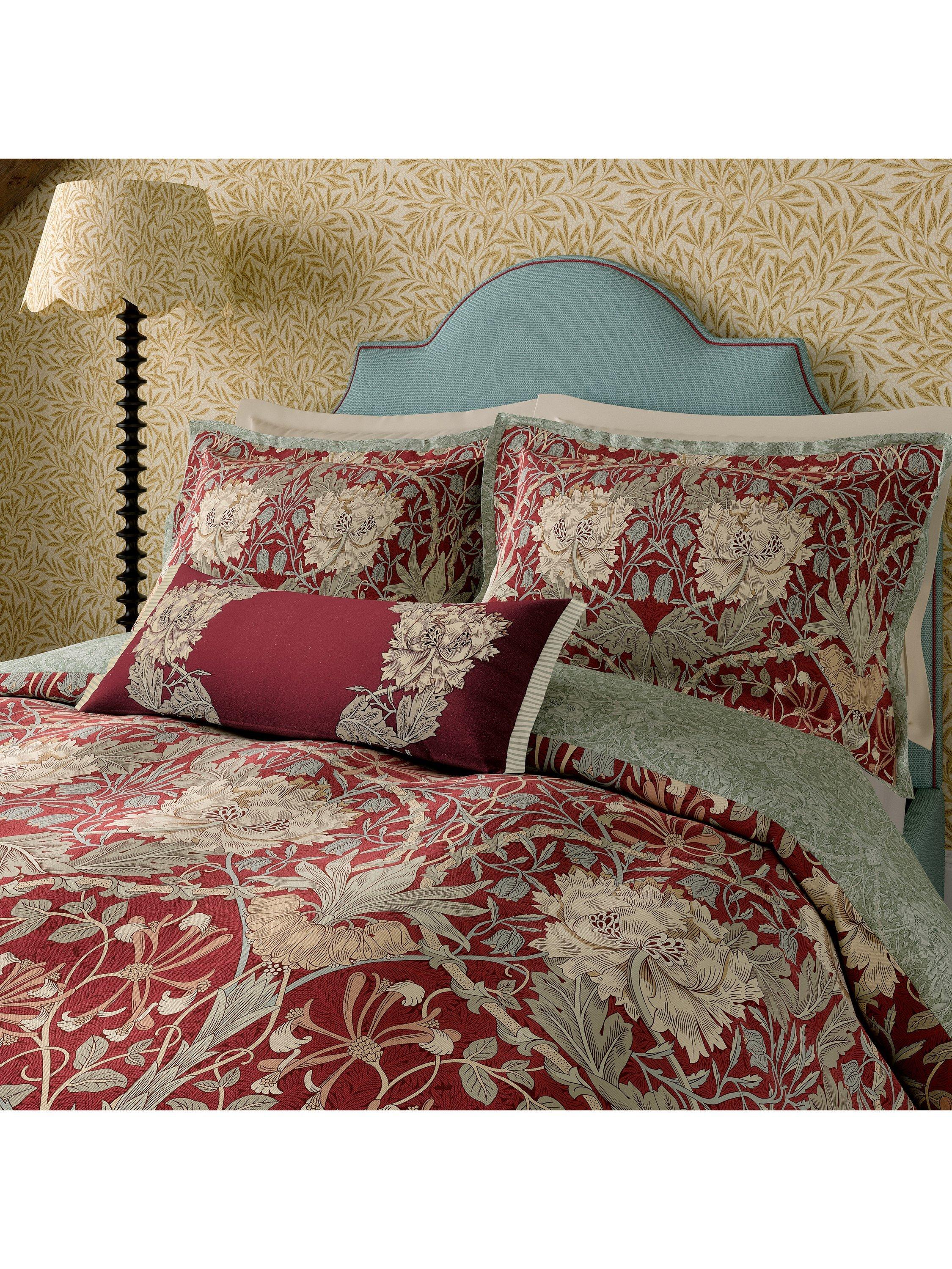 Morris & Co. Honeysuckle Tulip duvet cover set king size (British brand)