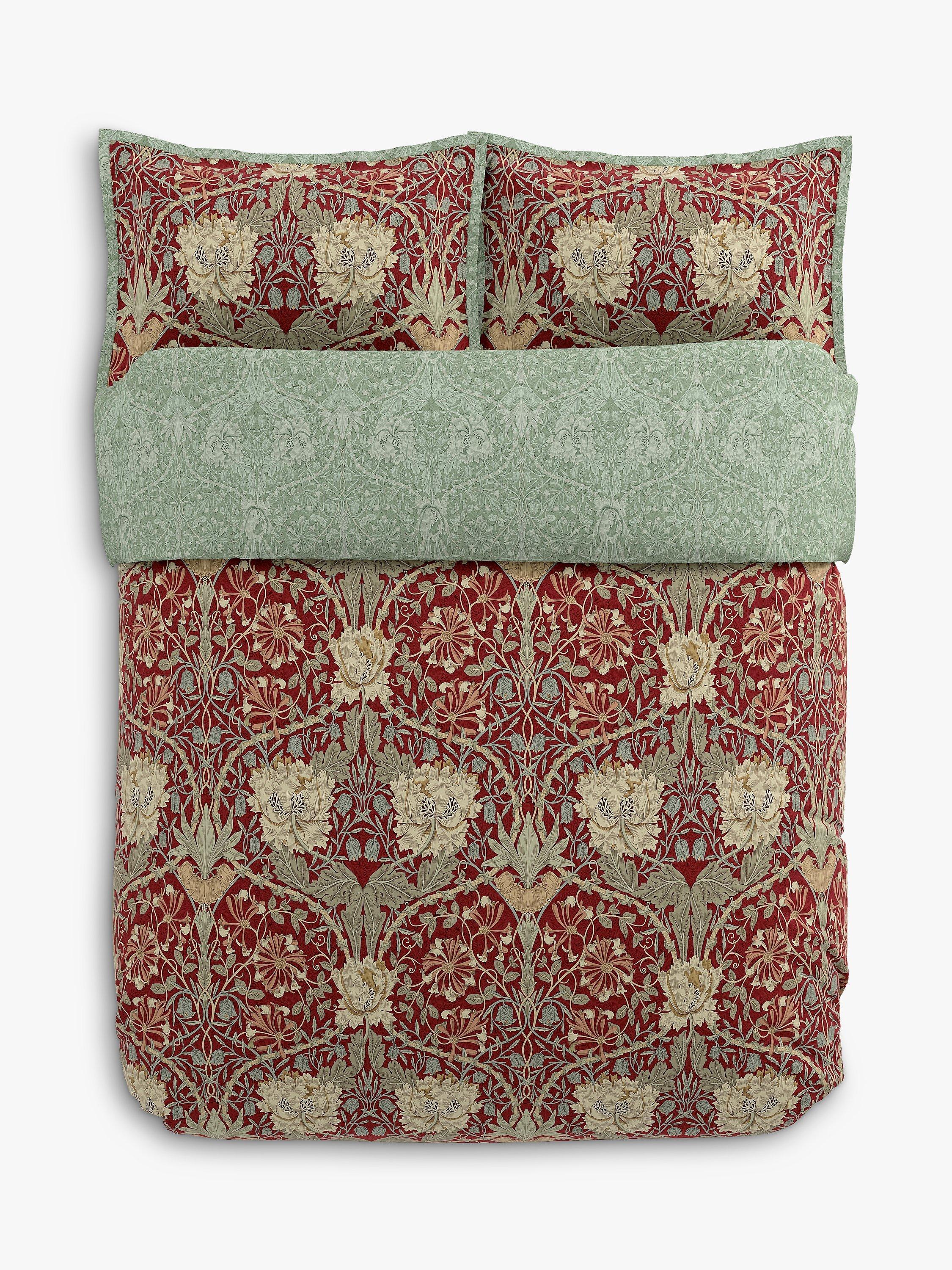 Morris & Co. Honeysuckle Tulip duvet cover set king size (British brand)