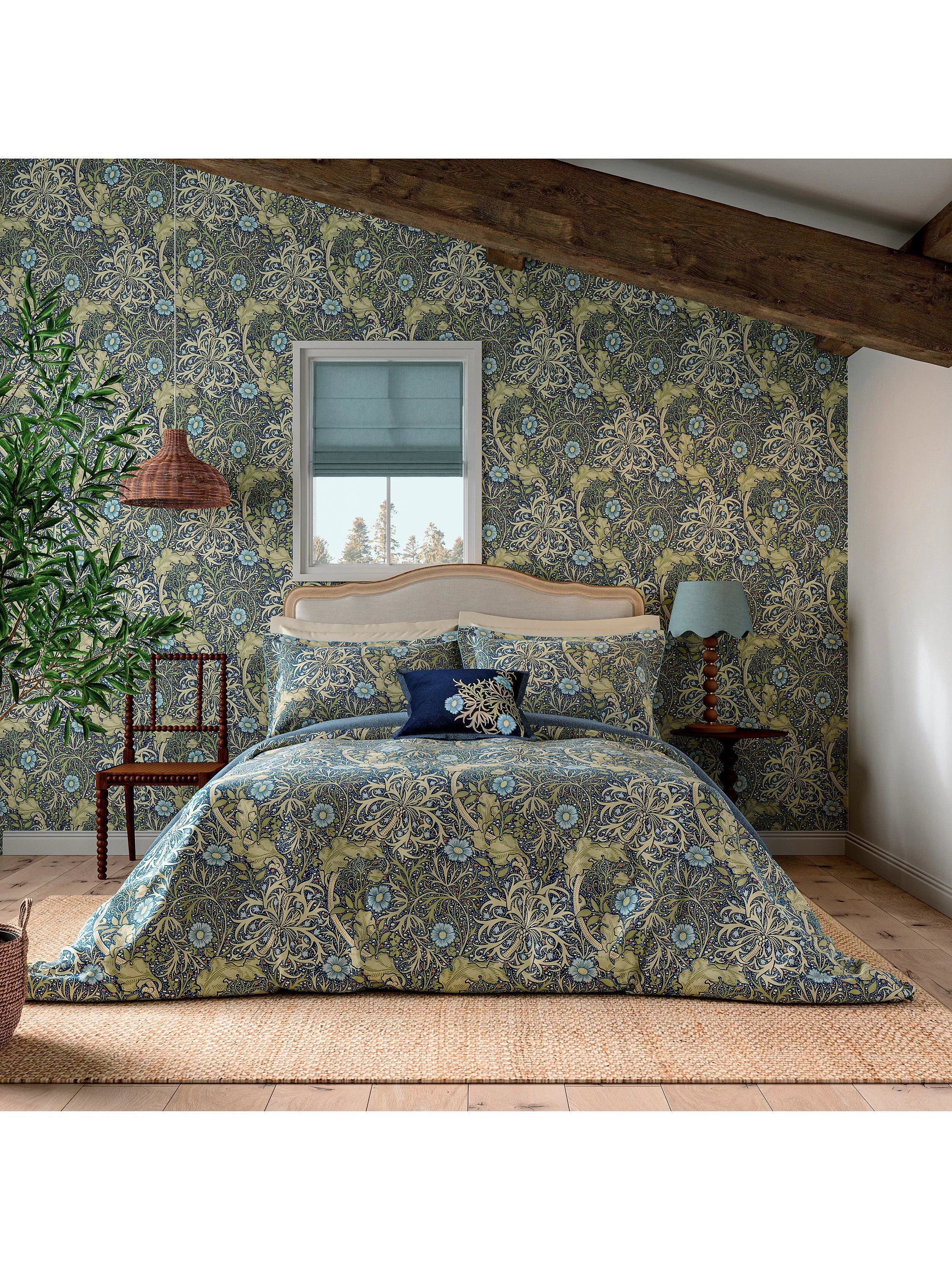 Morris & Co. seaweed cotton bedding double - British product