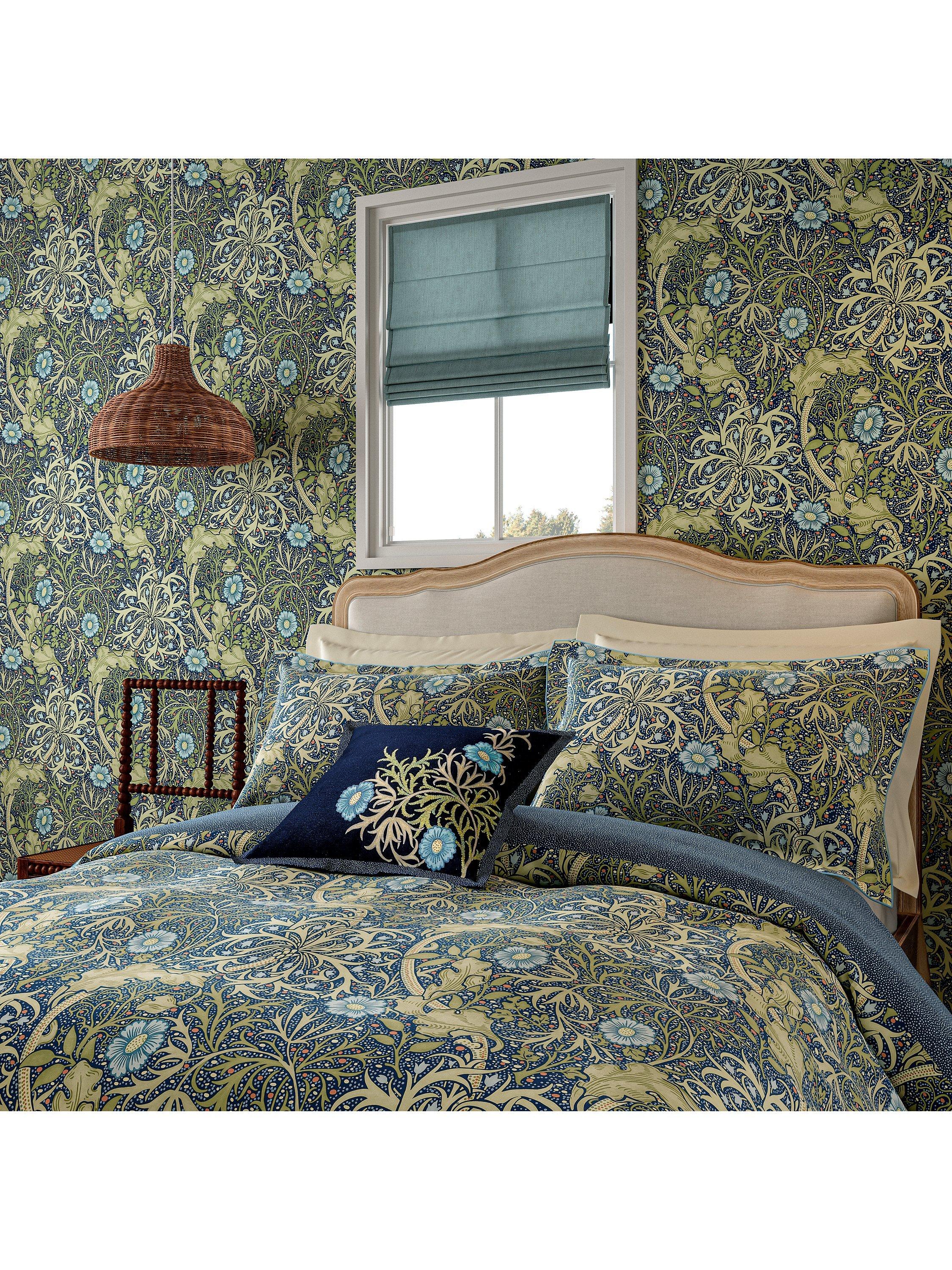 Morris & Co. seaweed cotton bedding double - British product