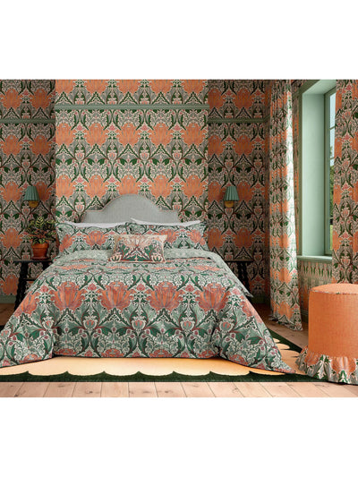 John Lewis Morris & Co. Helena Cotton Percale Duvet Cover Set, Multi, Double- Buy online at McGrocer