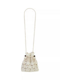 Yumi crochet bag white bead trim crossbody - UK version