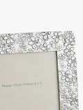 Lancaster and Gibbings Goodleigh floral photo frame in pewter, UK version
