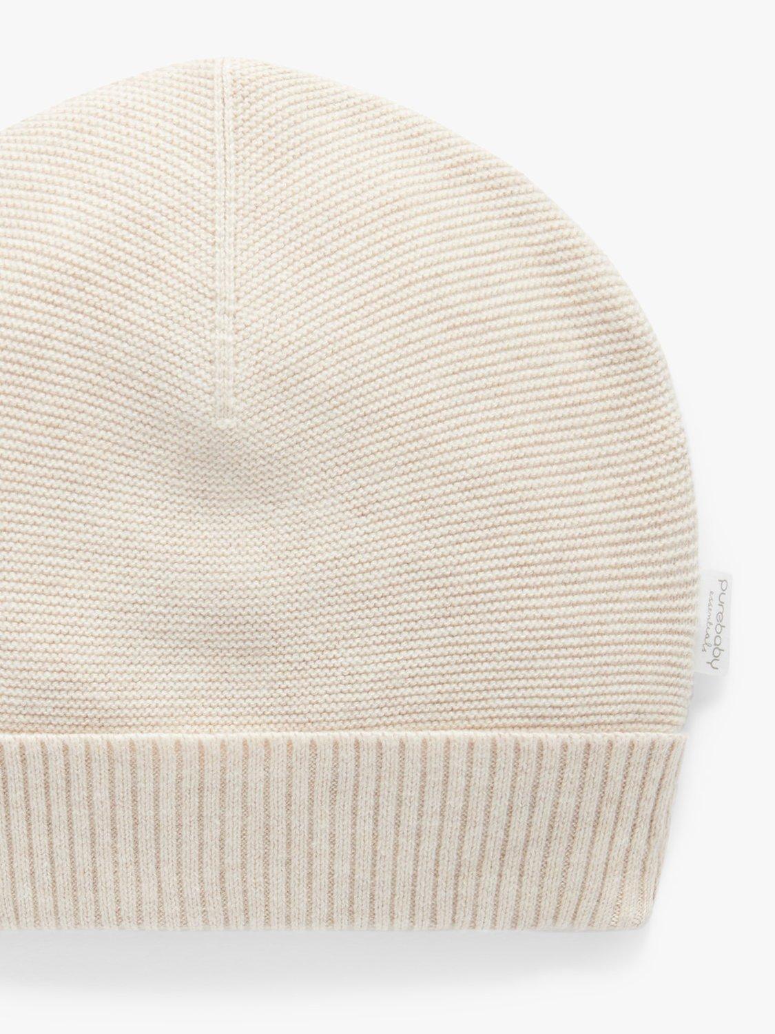 Purebaby textured beanie Wheat Melange - British product