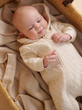 Purebaby Baby Essentials Quilted Pramsuit, Wheat Melange - Newborn
