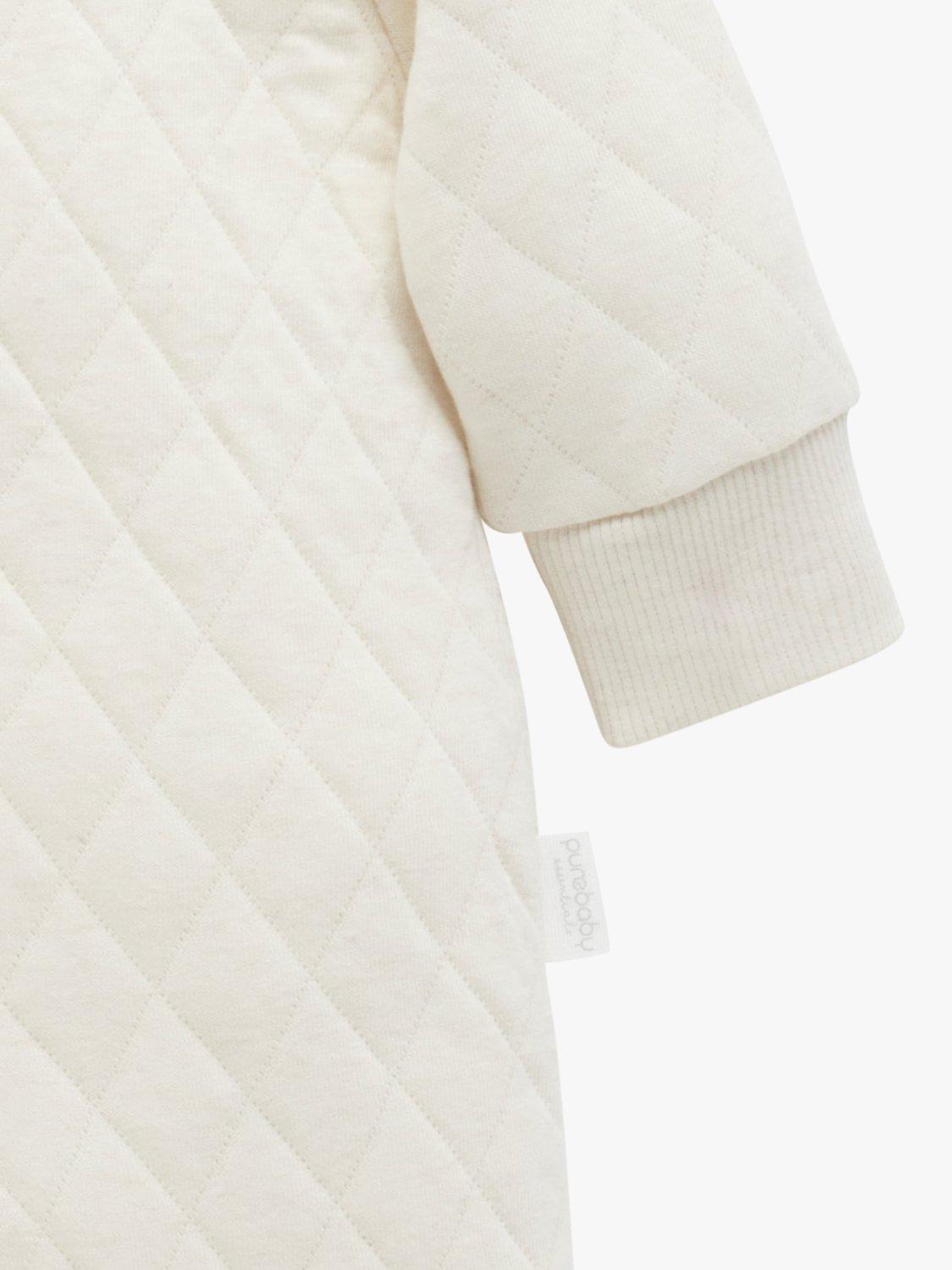 Purebaby quilted pramsuit Wheat Melange, imported from the UK
