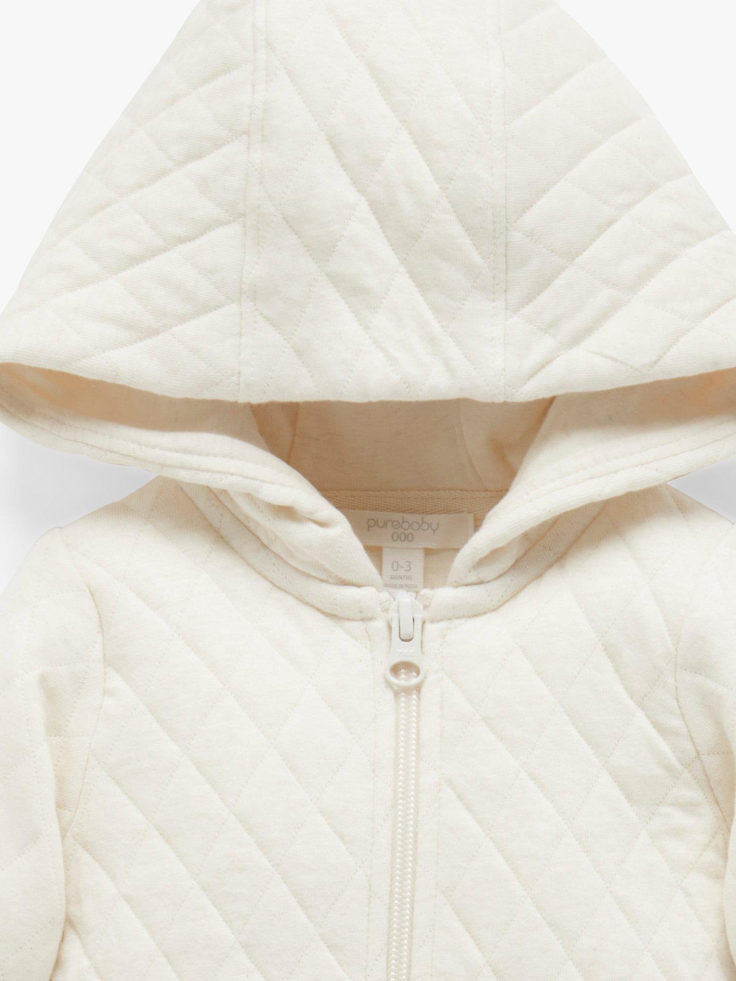 Purebaby quilted pramsuit Wheat Melange, imported from the UK