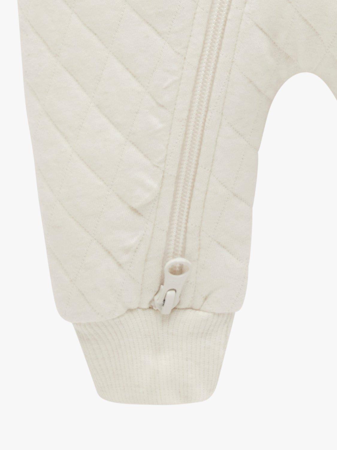 Purebaby quilted pramsuit Wheat Melange, imported from the UK