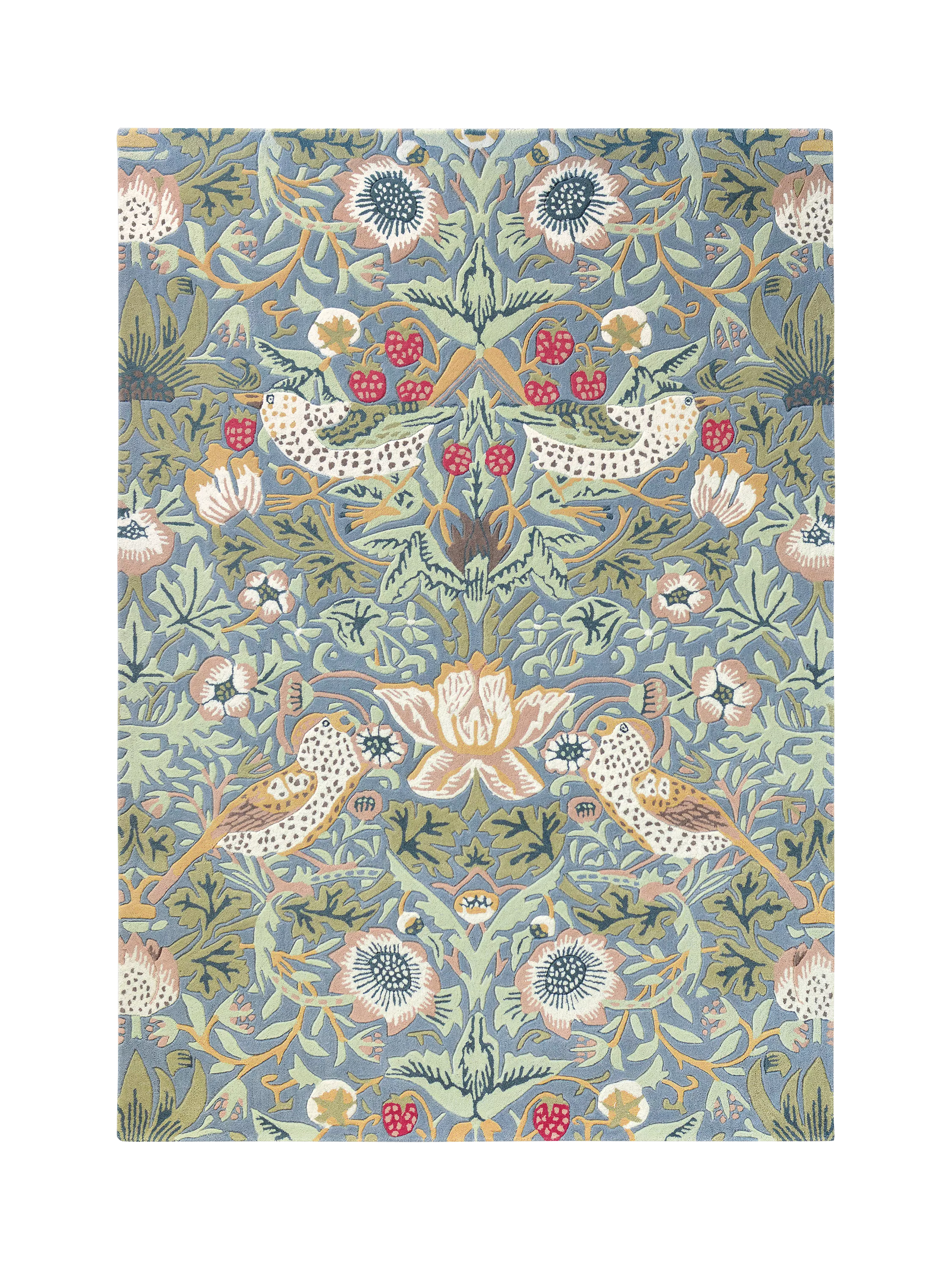 Morris & Co. Pure Strawberry Thief Rug - Ink L200 x W140cm