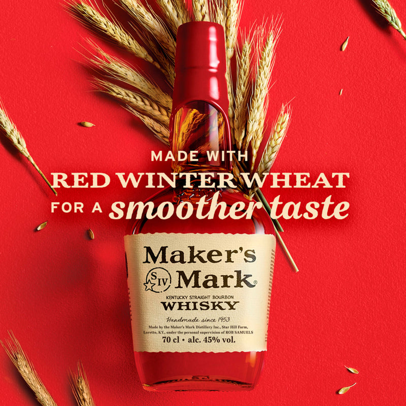 Maker's Mark Kentucky bourbon whisky bottle 70cl, imported from the UK