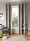 John Lewis grey scribble print lined eyelet curtains, UK version