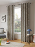 John Lewis grey scribble print lined eyelet curtains, UK version