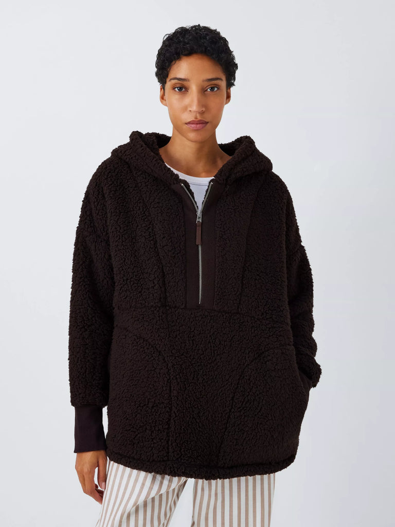 John Lewis Half Zip Borg Lounge Top