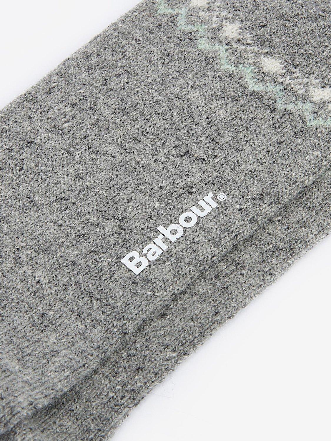 Barbour Anaise Fair Isle socks mid grey loden, UK version