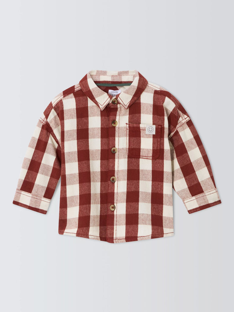 John Lewis Baby Cotton Check Shirt