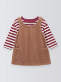 John Lewis ANYDAY Baby Stripe Top and Pinafore Set, Multi