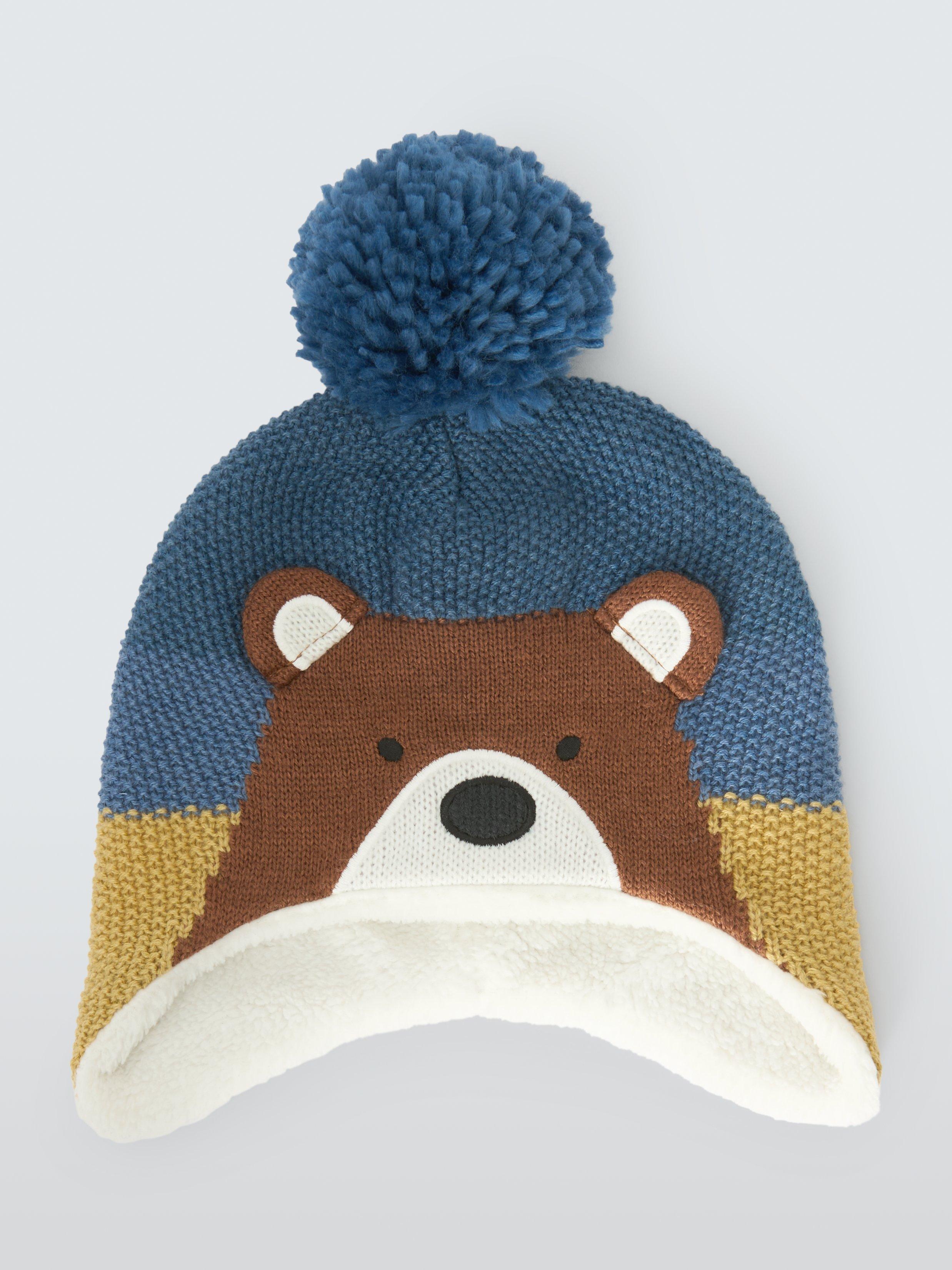 John Lewis Kids Bear Bobble Hat Multi Design, UK version