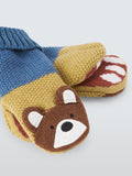 John Lewis Kids Knitted Bear Mittens Multi, UK version