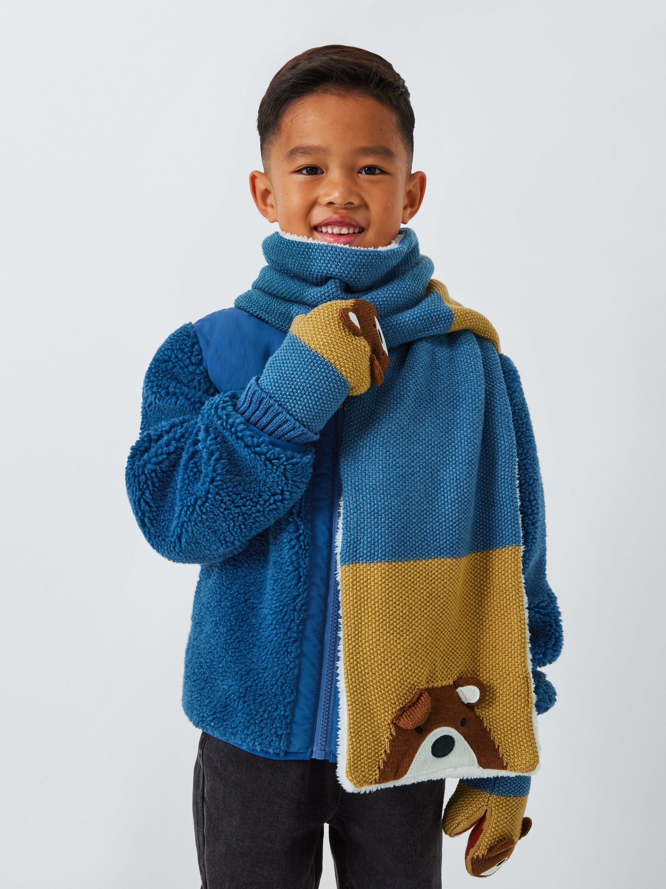John Lewis Kids Knitted Bear Mittens Multi, UK version