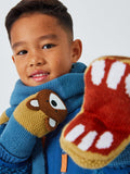 John Lewis Kids Knitted Bear Mittens Multi, UK version