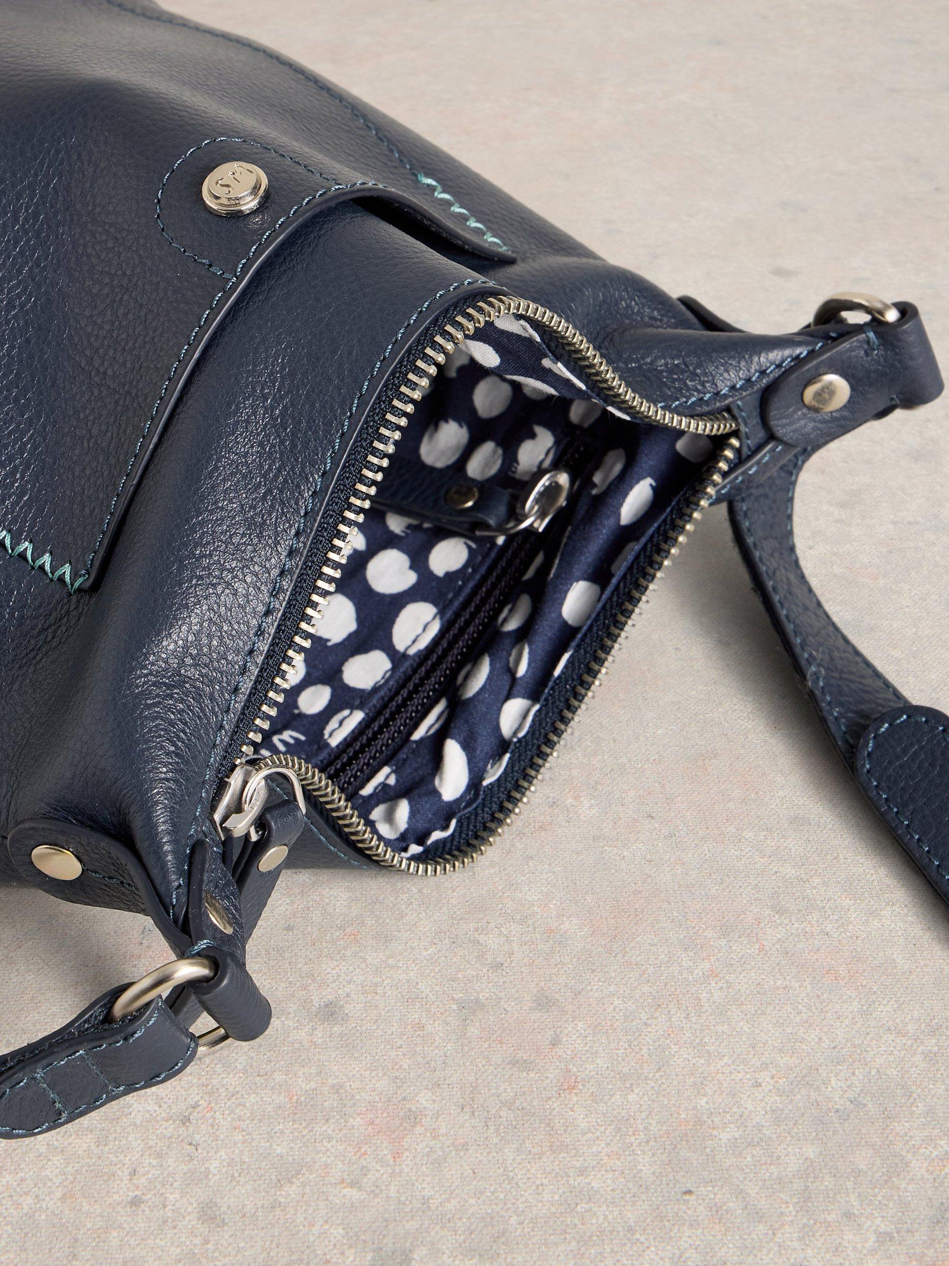 White Stuff Mini Fern crossbody bag pure black - British product
