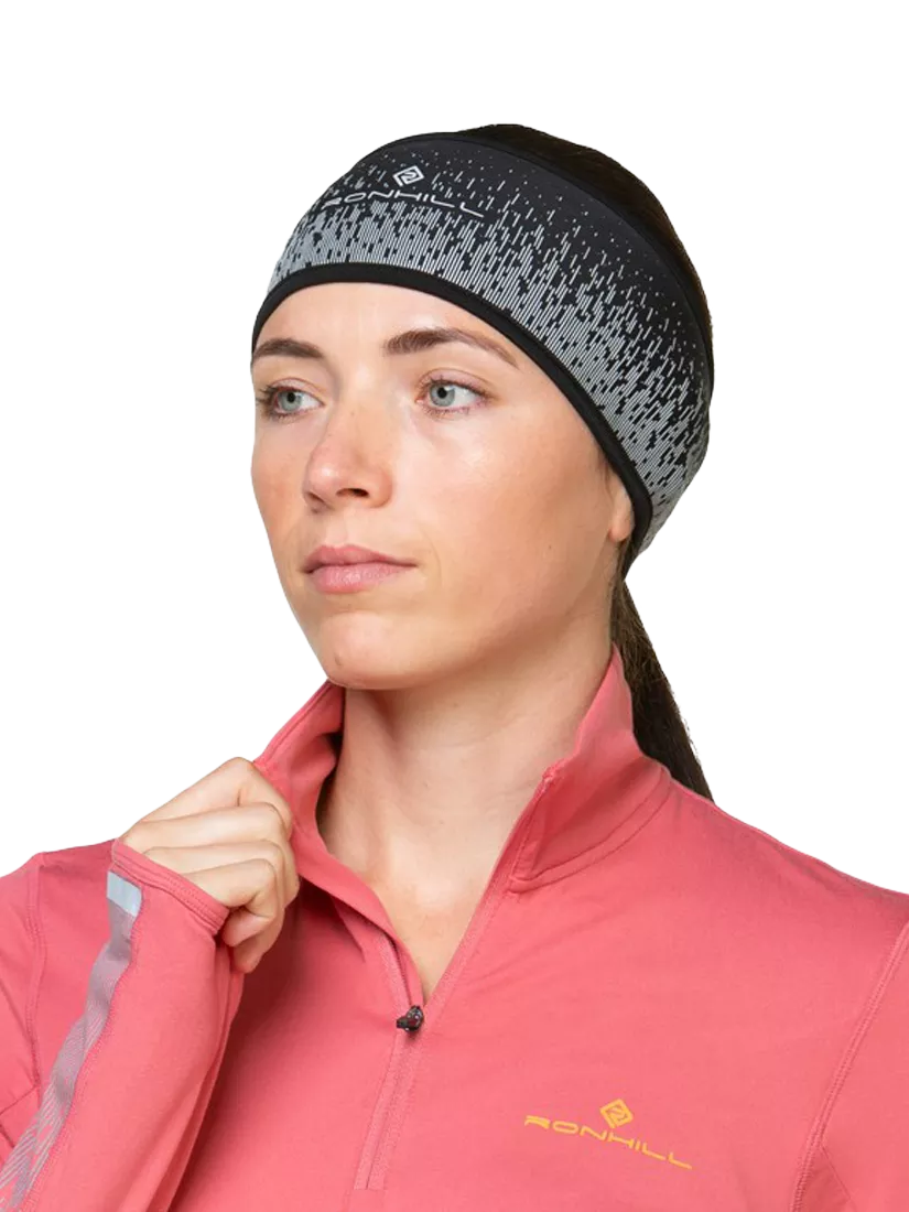 Ronhill Running Headband Black Reflective, مستورد من المملكة المتحدة