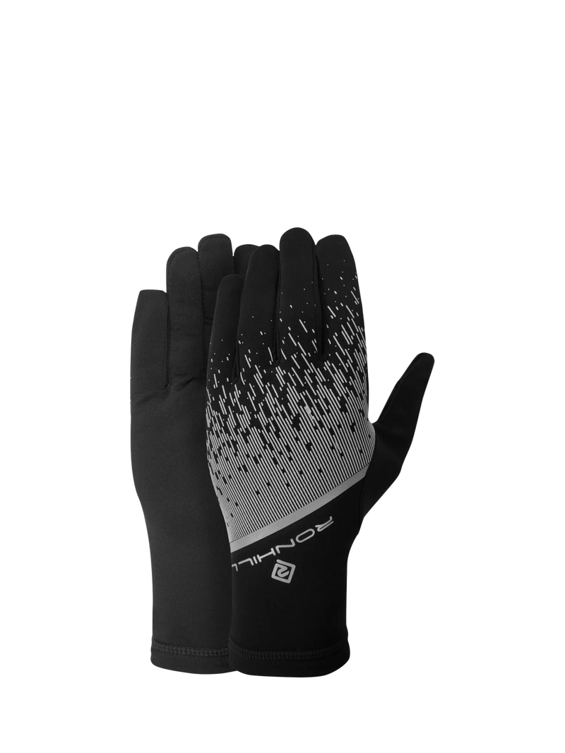 Ronhill reflektierende Thermohandschuhe schwarz/reflektierend, UK-Version
