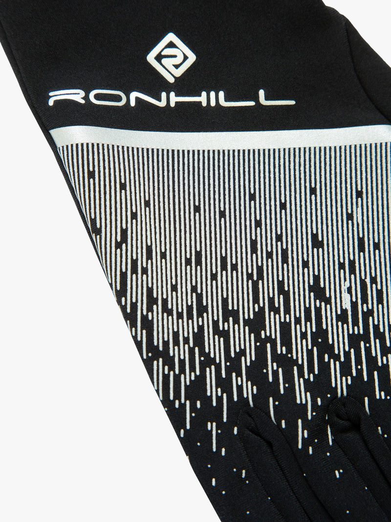 Ronhill reflektierende Thermohandschuhe schwarz/reflektierend, UK-Version