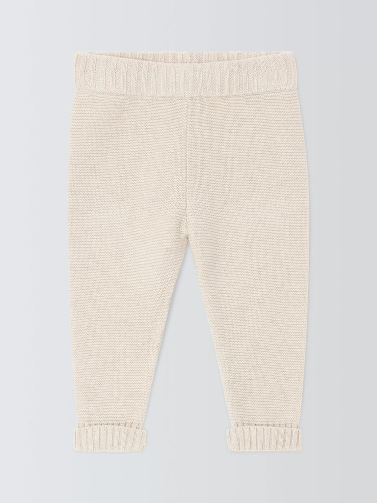 John Lewis Baby Knitted Leggings, Natural