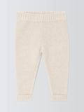 John Lewis Baby Knitted Leggings, Natural