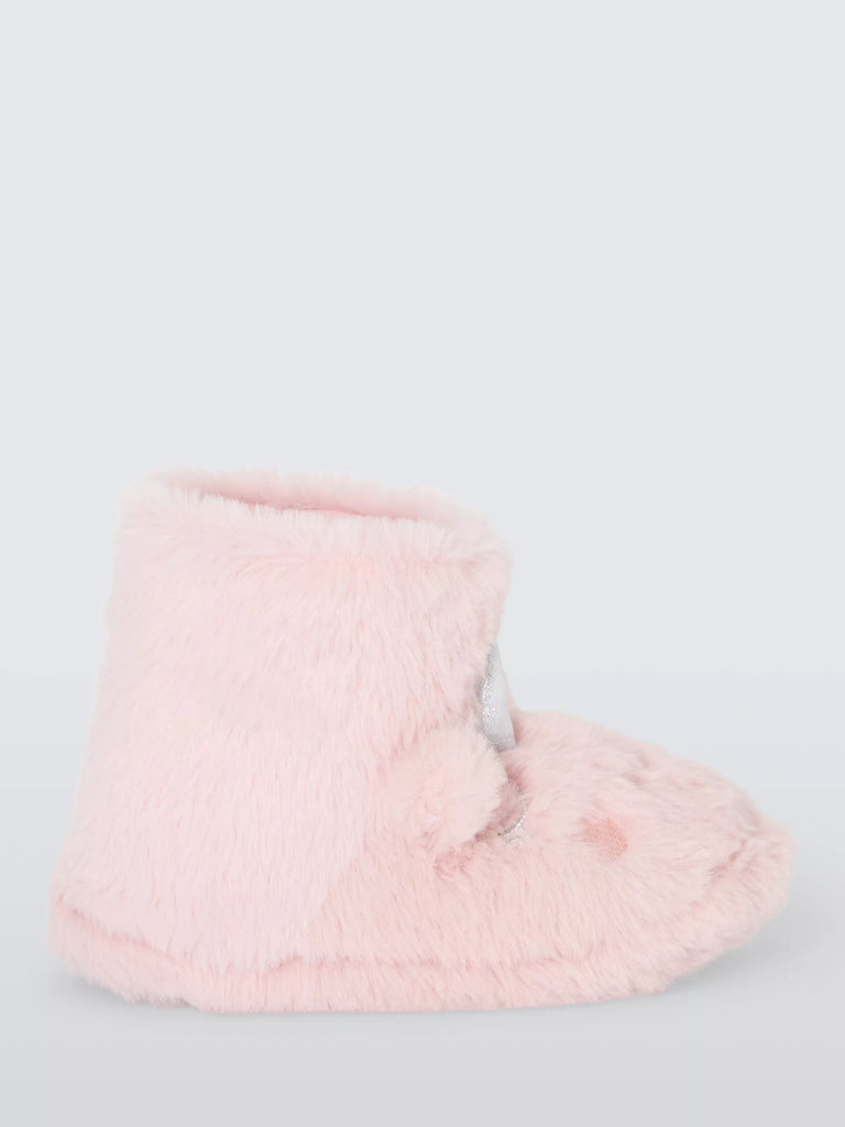 John Lewis Kids' Unicorn Boot Slippers, Pink