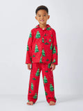 John Lewis Kids' Family Christmas Tree Pyjama Set, Red