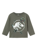 Jurassic Park Kids' Dinosaur Long Sleeve T-Shirt, Tea Leaf