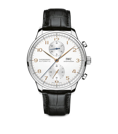 Harrods IWC Schaffhausen Stainless Steel Portugieser Chronograph Watch 41mm- Buy online at McGrocer