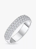 Jools by Jenny Brown silver half eternity ring cubic zirconia (British brand)