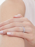 Jools by Jenny Brown silver half eternity ring cubic zirconia (British brand)