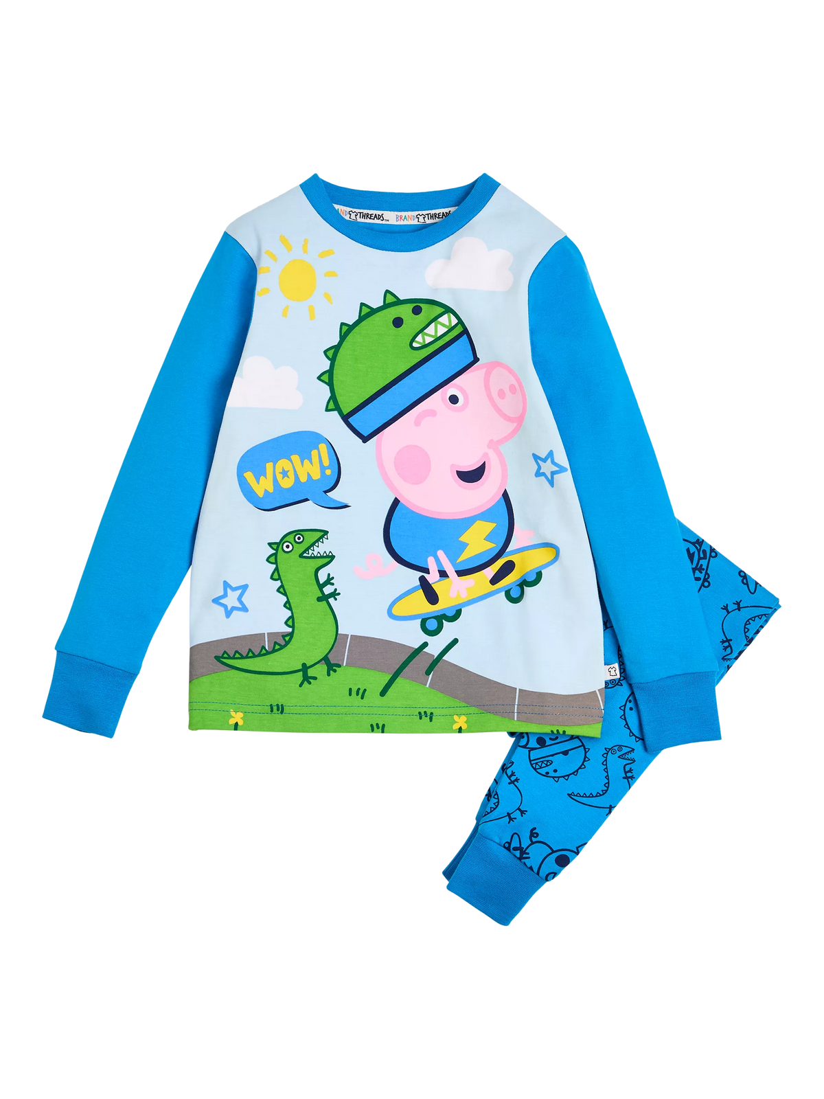 Brand Threads Peppa Pig Pyjama Set Blue - British product