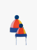 Frugi Kids' Rainbow Ribbed Bobble Hat - British product