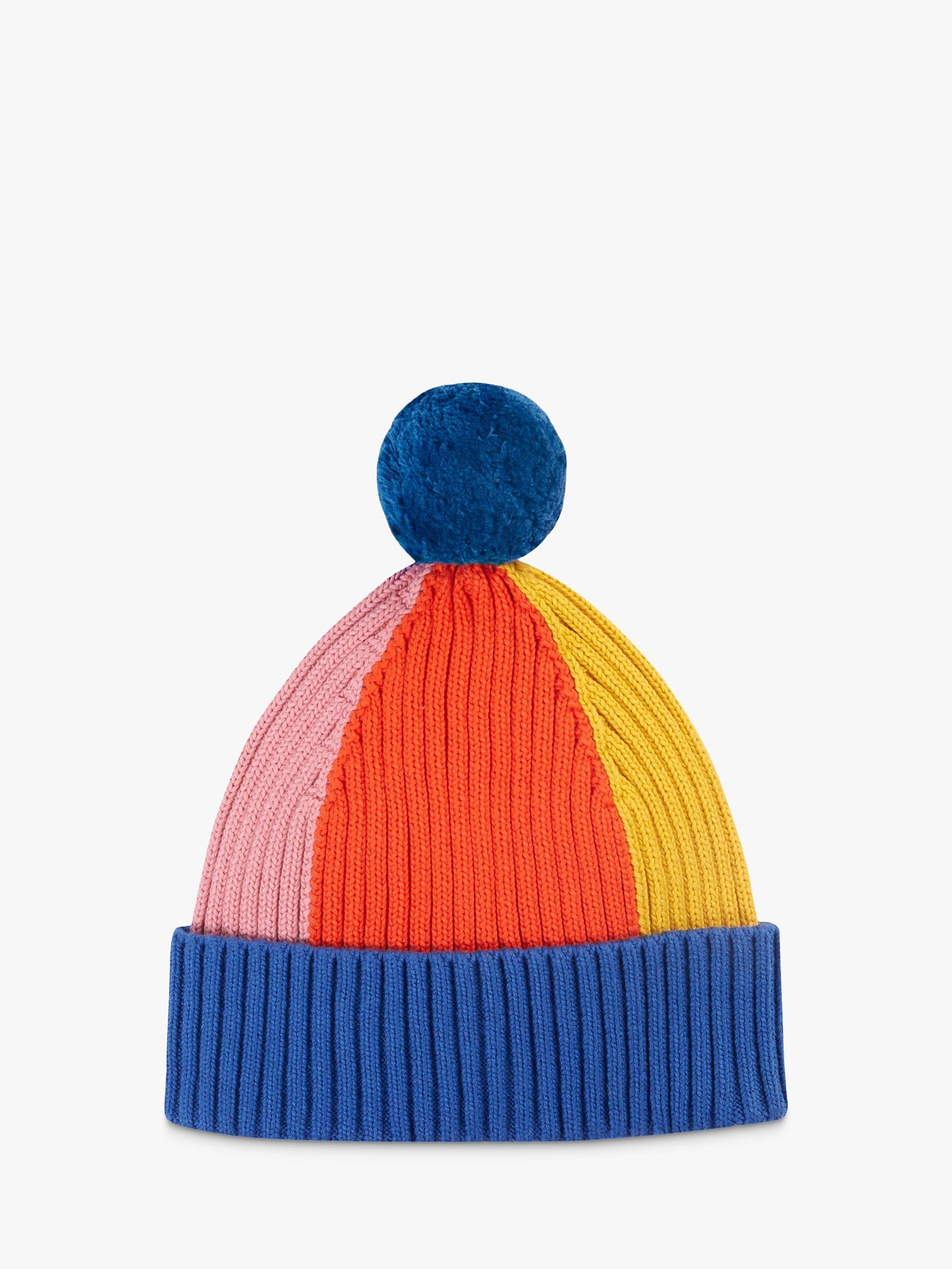Frugi Kids' Rainbow Ribbed Bobble Hat - British product