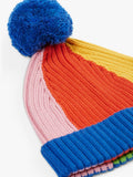 Frugi Kids' Rainbow Ribbed Bobble Hat - British product