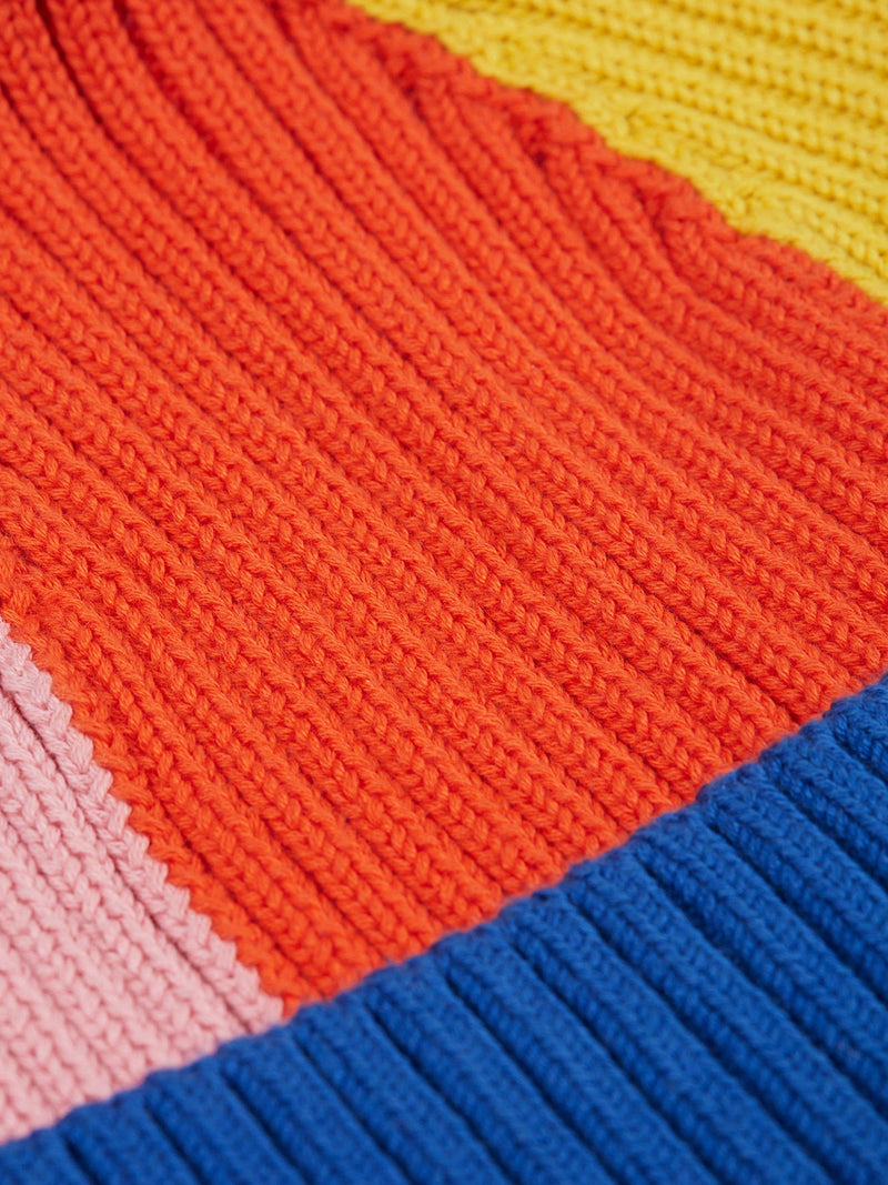 Frugi Kids' Rainbow Ribbed Bobble Hat - British product