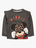 Brand Threads Minnie Maus Oberteil Kinder Grau - Britisches Produkt
