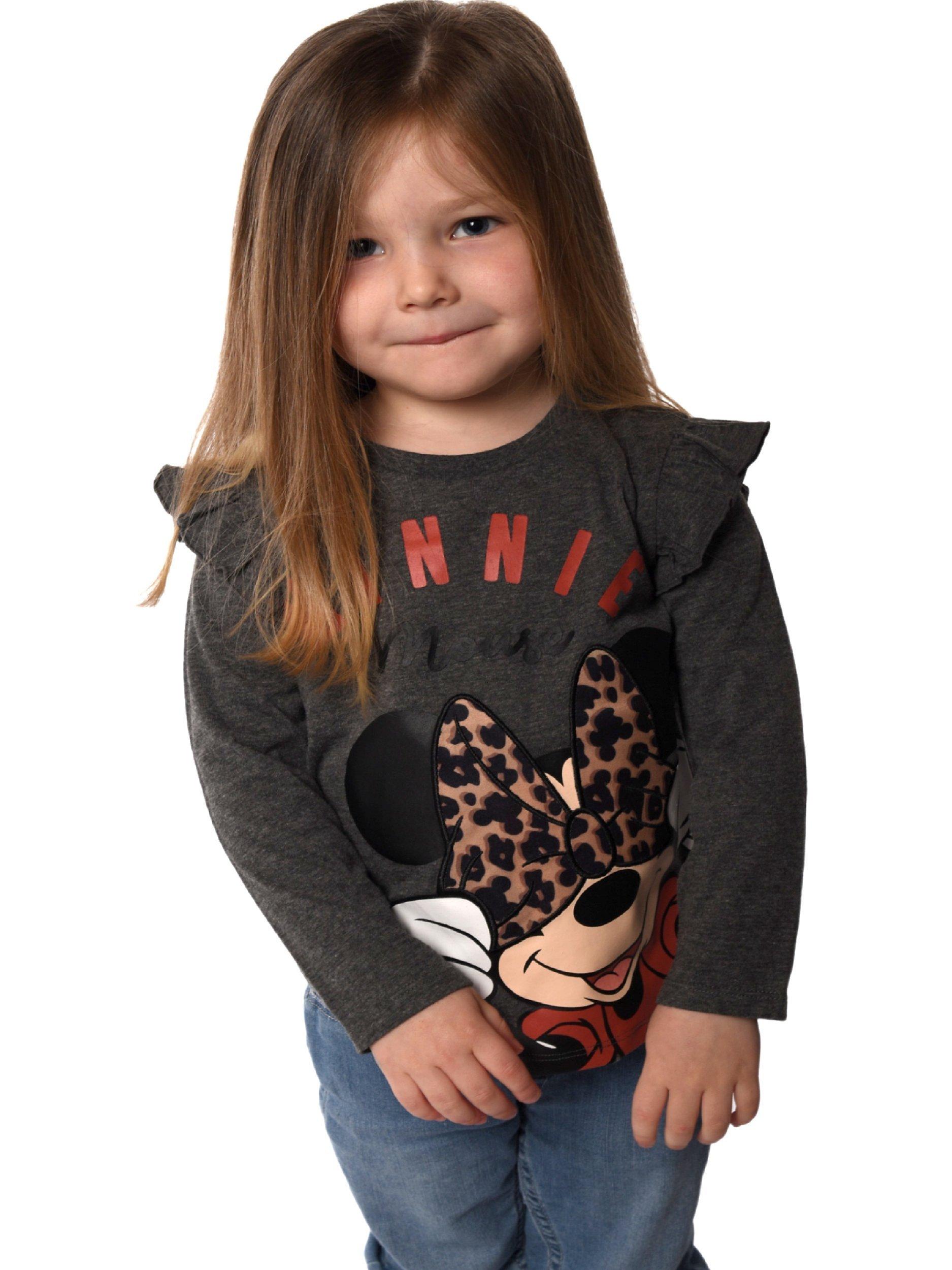 Brand Threads Minnie Maus Oberteil Kinder Grau - Britisches Produkt
