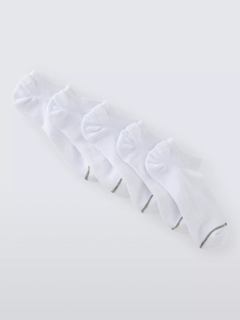 John Lewis trainer socks pack of 5 white (British brand)