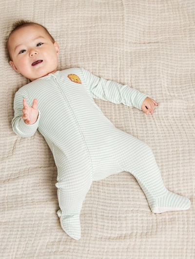Mini Cuddles Baby Løve Stripe Body, Grønn