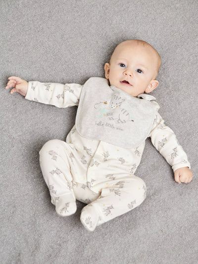 مجموعة ملابس أطفال من John Lewis Mini Cuddles قطنية أساسية، عبوة من 4، رمادي - تسوق عبر الإنترنت من McGrocer